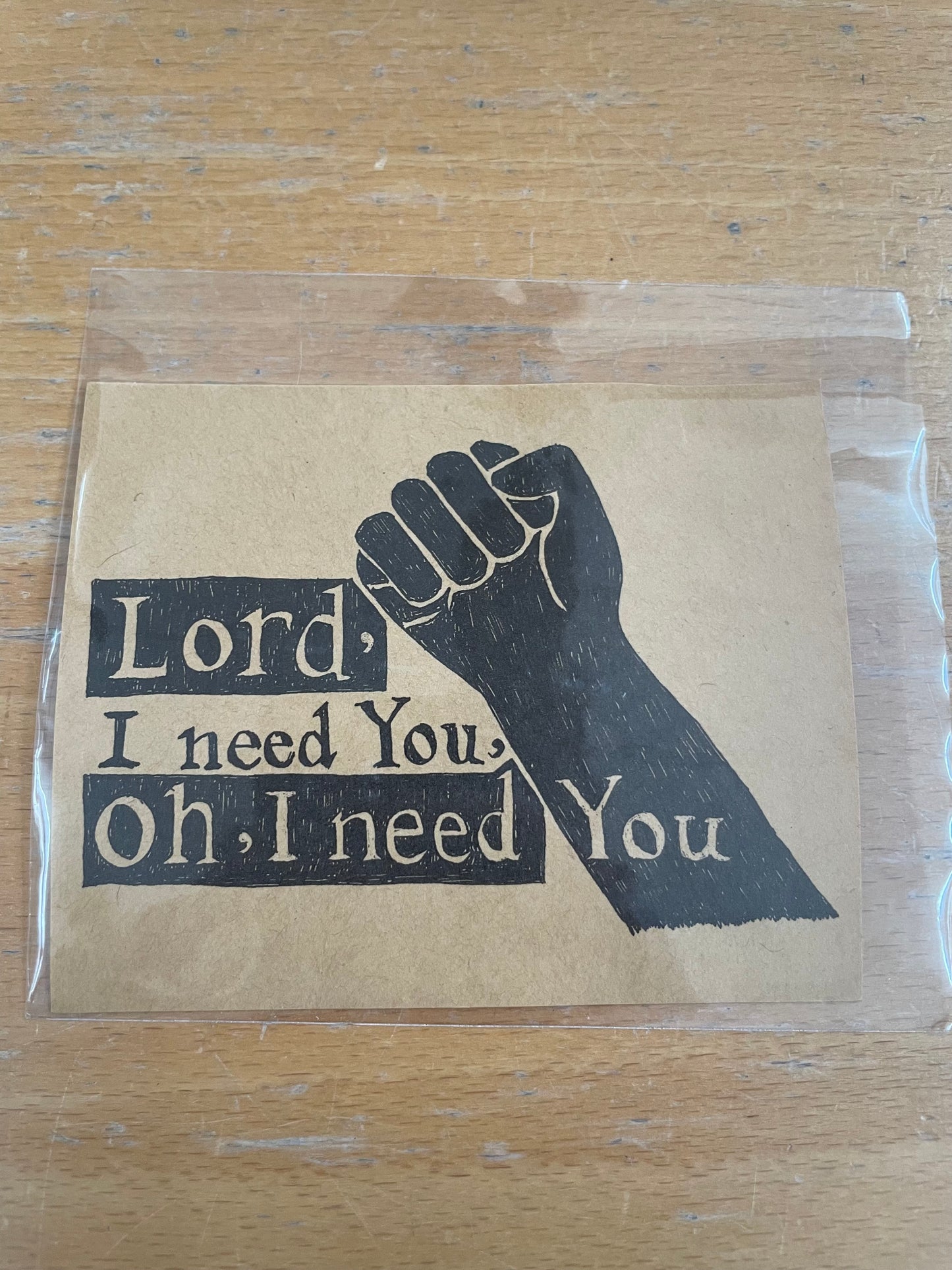 手绘风贴纸 Lord I need you 手繪風貼紙