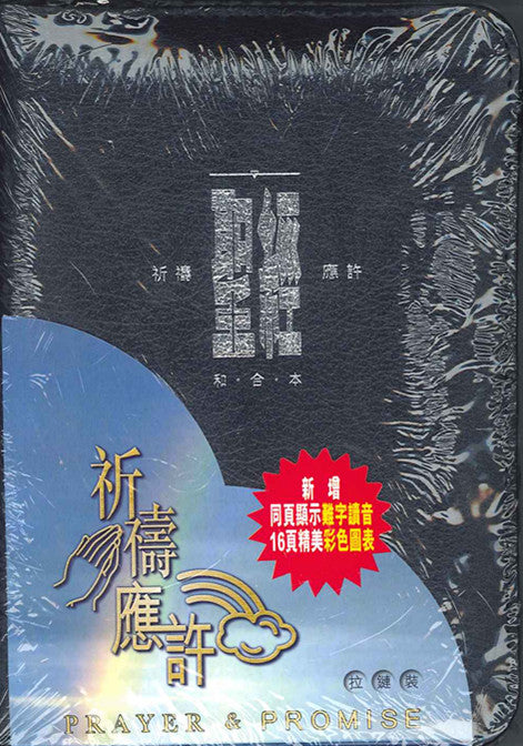 聖經祈禱應許版 黑色皮面拉鍊．金邊．輕便本Holy Bible Chinese Union Version (繁） 圣经．祈祷应许版．黑色皮面拉链 繁体