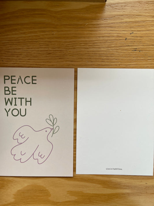 手写卡片Peace be with You