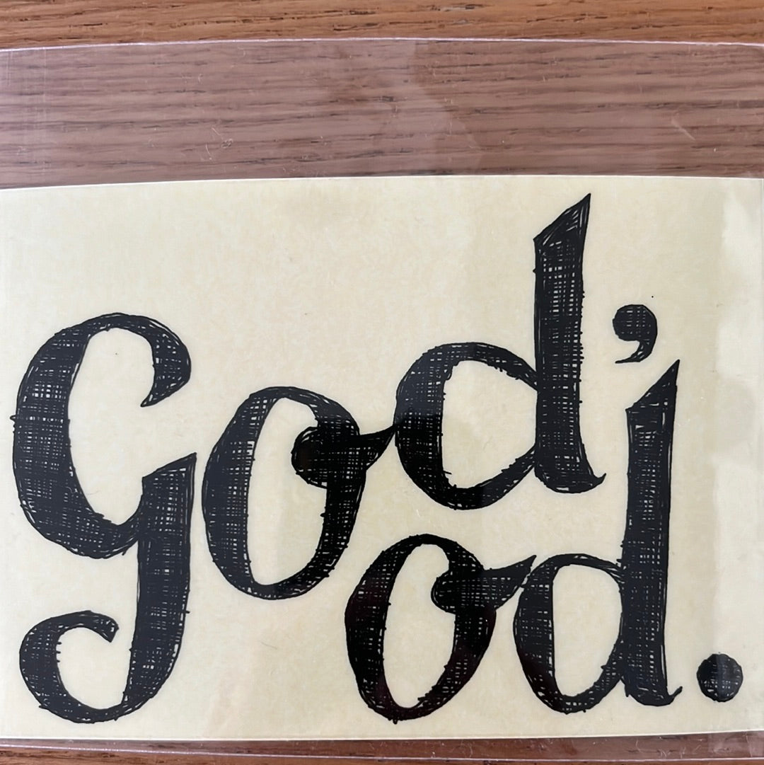 透明防水贴纸God/Good Transparent waterproof sticker God/Good   透明防水貼紙God/Good