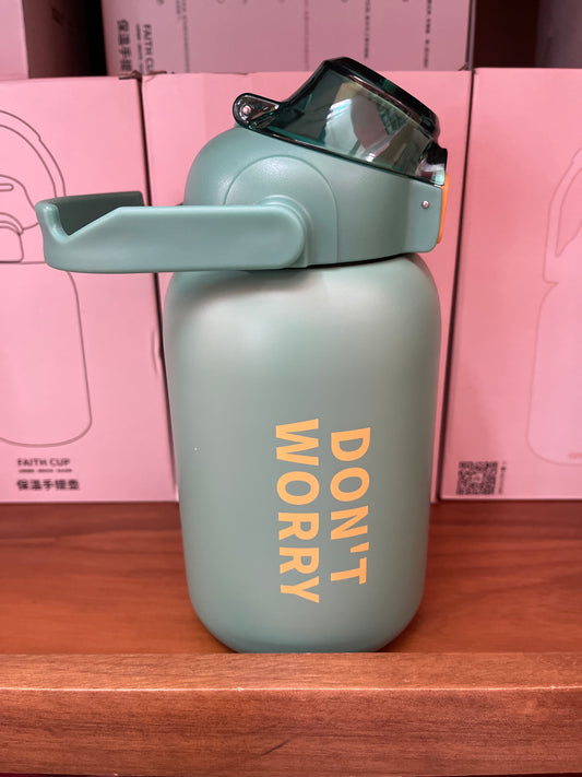 大号提手保温杯850ML 绿